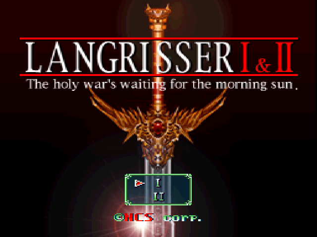 Langrisser I & II title screen for Playstation
